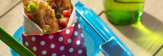 Breaded Fish Goujons with Tomato Salsa