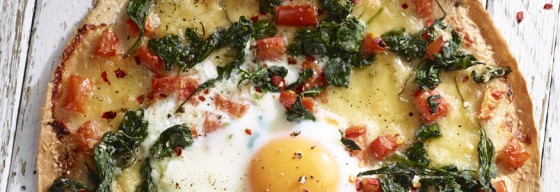 Fiorentina Spinach and Egg Wrap Pizza