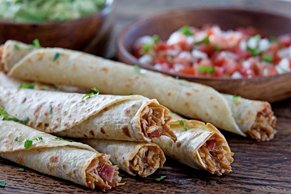 Baked BBQ Pulled Pork Taquitos