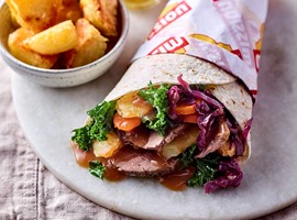 Leftover Roast Wraps with Beef & Horseradish