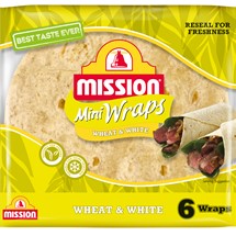 Mission Wheat & White Mini Wraps