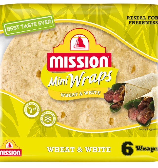 Mission Wheat & White Mini Wraps