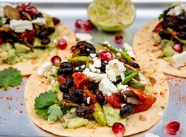 Smoky Black Bean & Feta Tacos