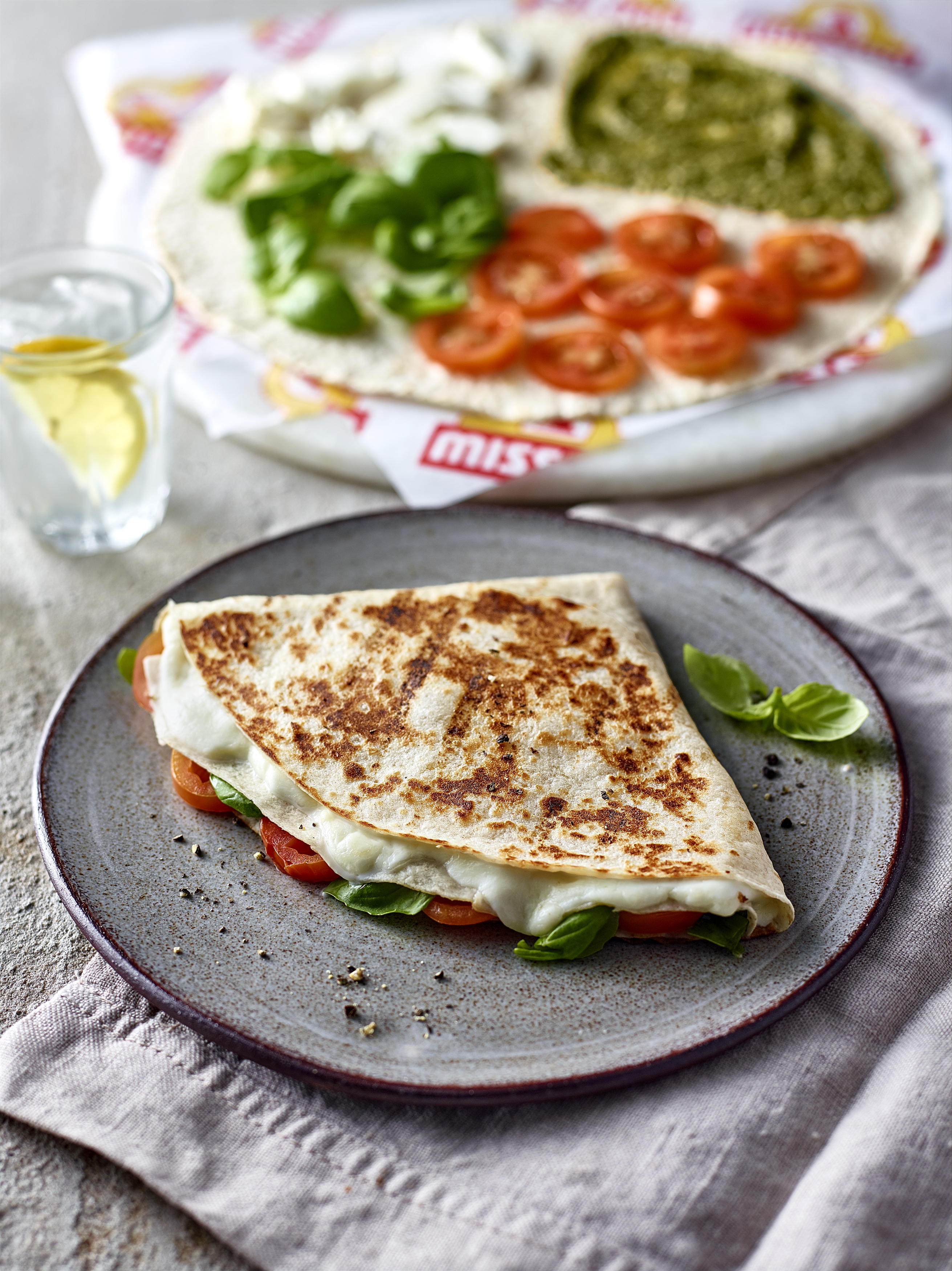 Melting Mozzarella & Pesto Wrap Hack 