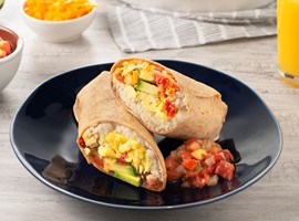 Cauliflower Rice Breakfast Burritos