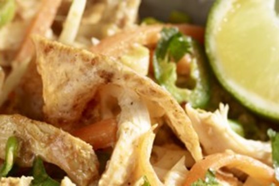 Stir Fried Chicken with Peppers Wrap