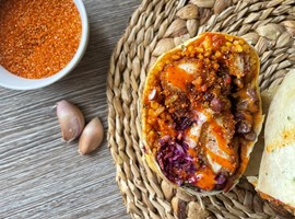 Garlic Nashville Chicken Burrito